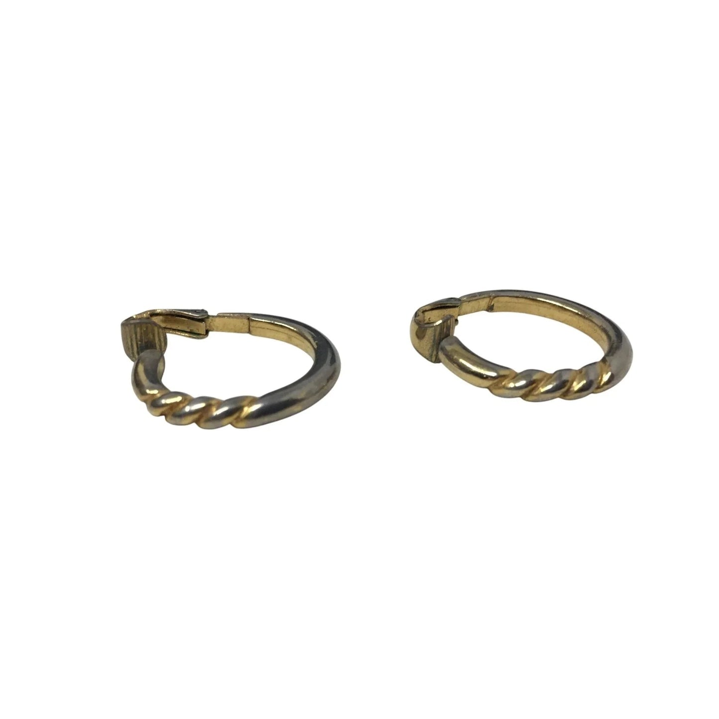 Women's Small Gold and Silver Tone Hoop Clip On Earrings - A+ Stuff - Earrings - A+ Stuff
