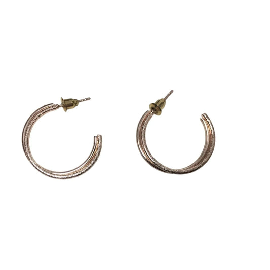 Women's Small Rose Gold Double Hoop Earrings - A+ Stuff - Earrings - A+ Stuff