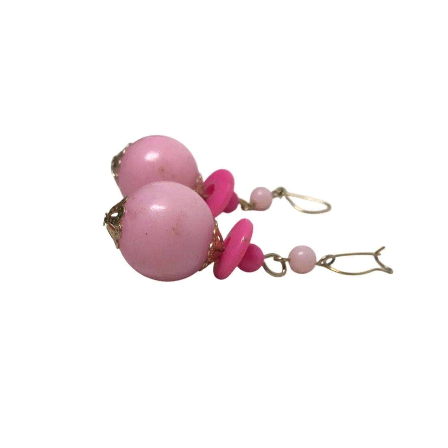 Women's Vintage Pink Beaded Dangle Drop Earrings - A+ Stuff - Earrings - A+ Stuff