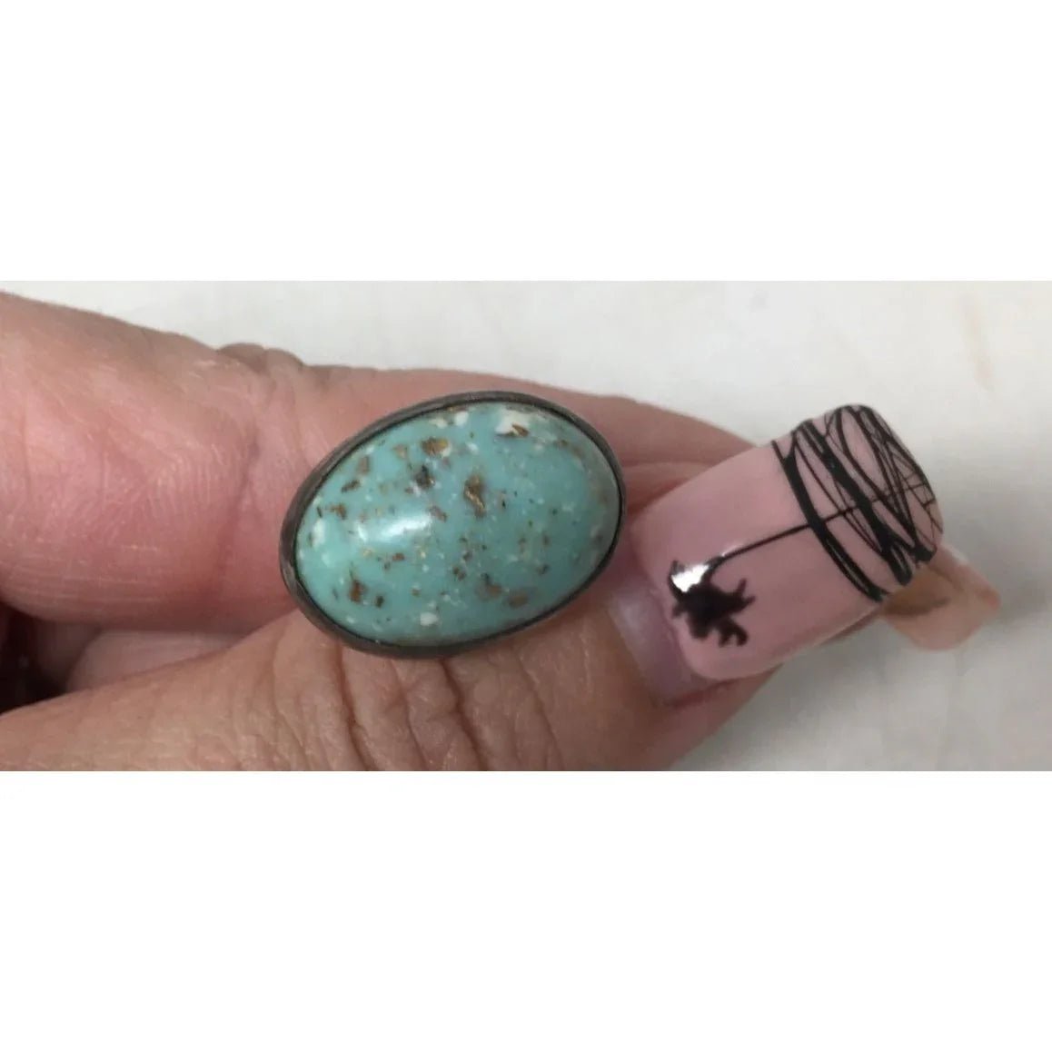 Women's Vintage Turquoise Speckled Stone Screw Back Earrings - A+ Stuff - earrings - A+ Stuff