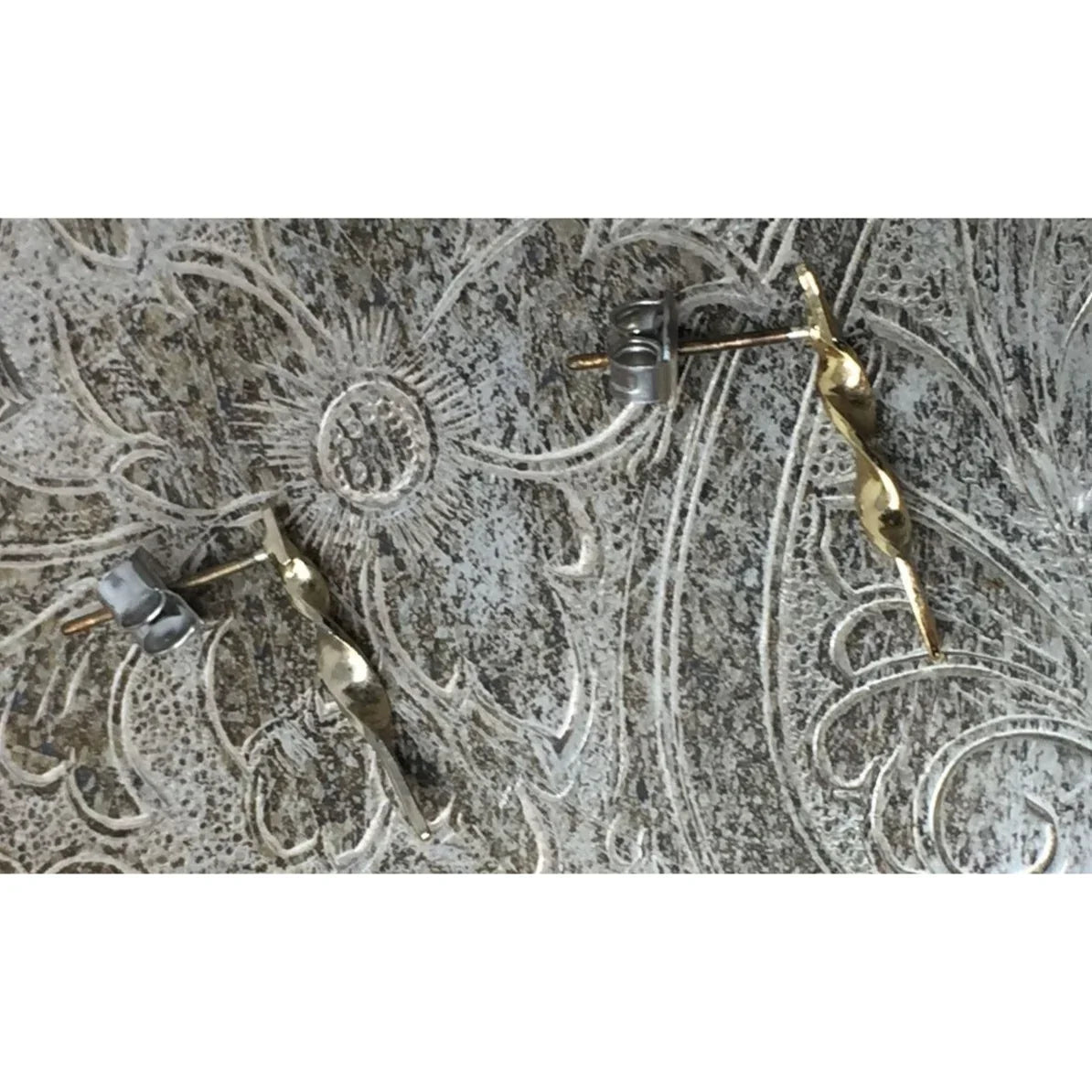 Women's Vintage Twisted Gold Tone Earrings with backs - A+ Stuff - Earrings - A+ Stuff