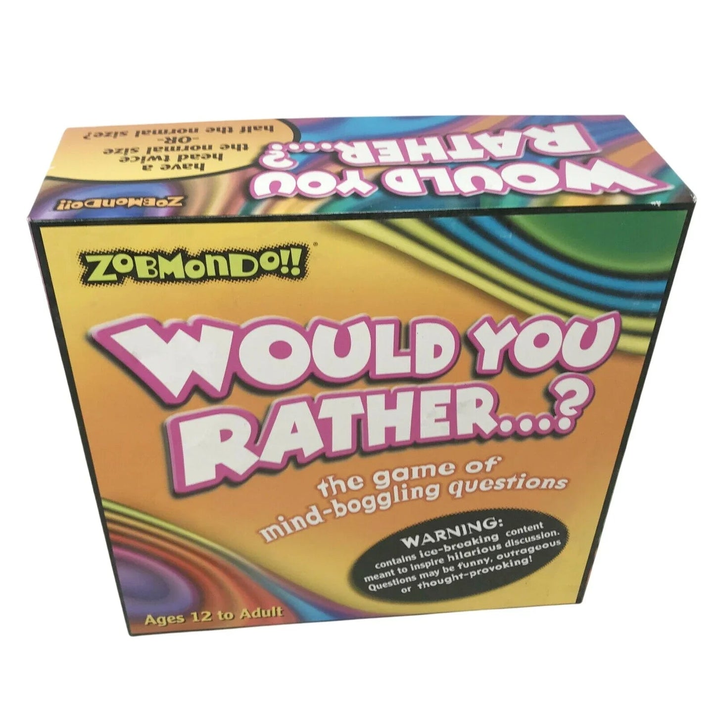 Would You Rather Board Game of Mind Boggling Questions Zobmondo - Zobmondo!! - Board Games - A+ Stuff