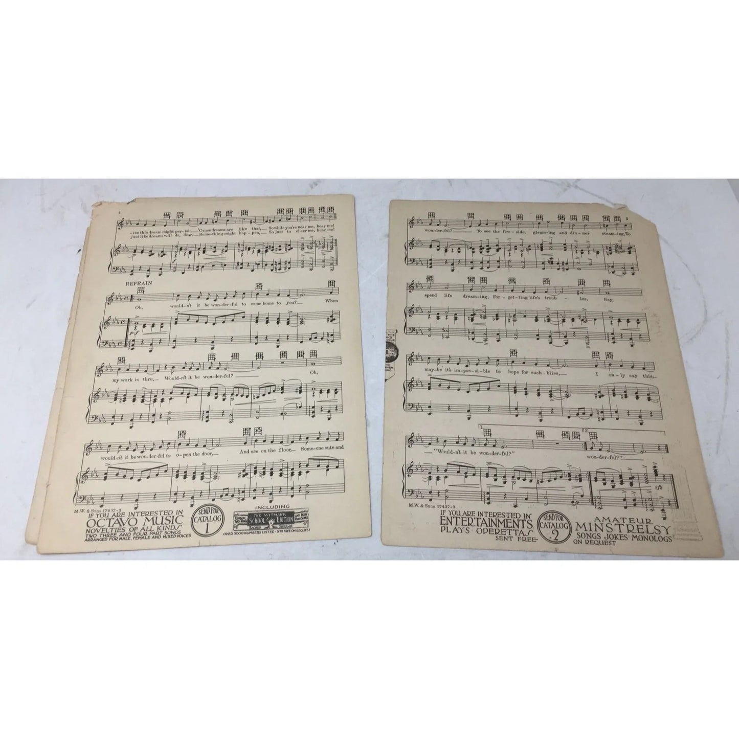 ''Wouldn't It Be Wonderful Is Everybody Happy'' 1929 Sheet Music - M Witmark and sons - SHEET MUSIC - A+ Stuff