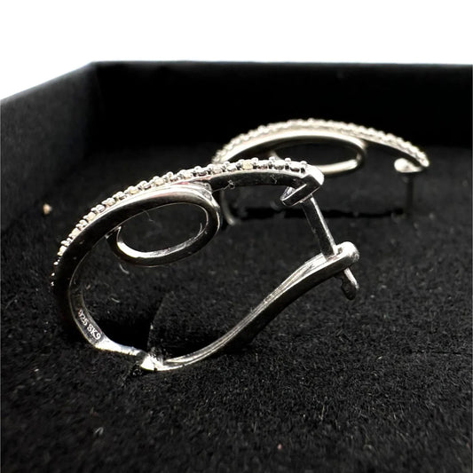 Diamond Loop Hoop Earrings - A+ Stuff