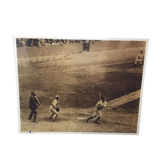 Vintage Baseball Poster Babe Ruth Historic 60th Home Run - A+ Stuff