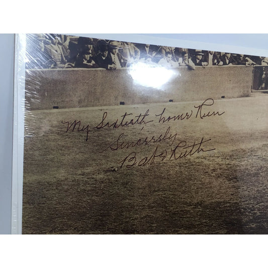 Vintage Baseball Poster Babe Ruth Historic 60th Home Run - A+ Stuff