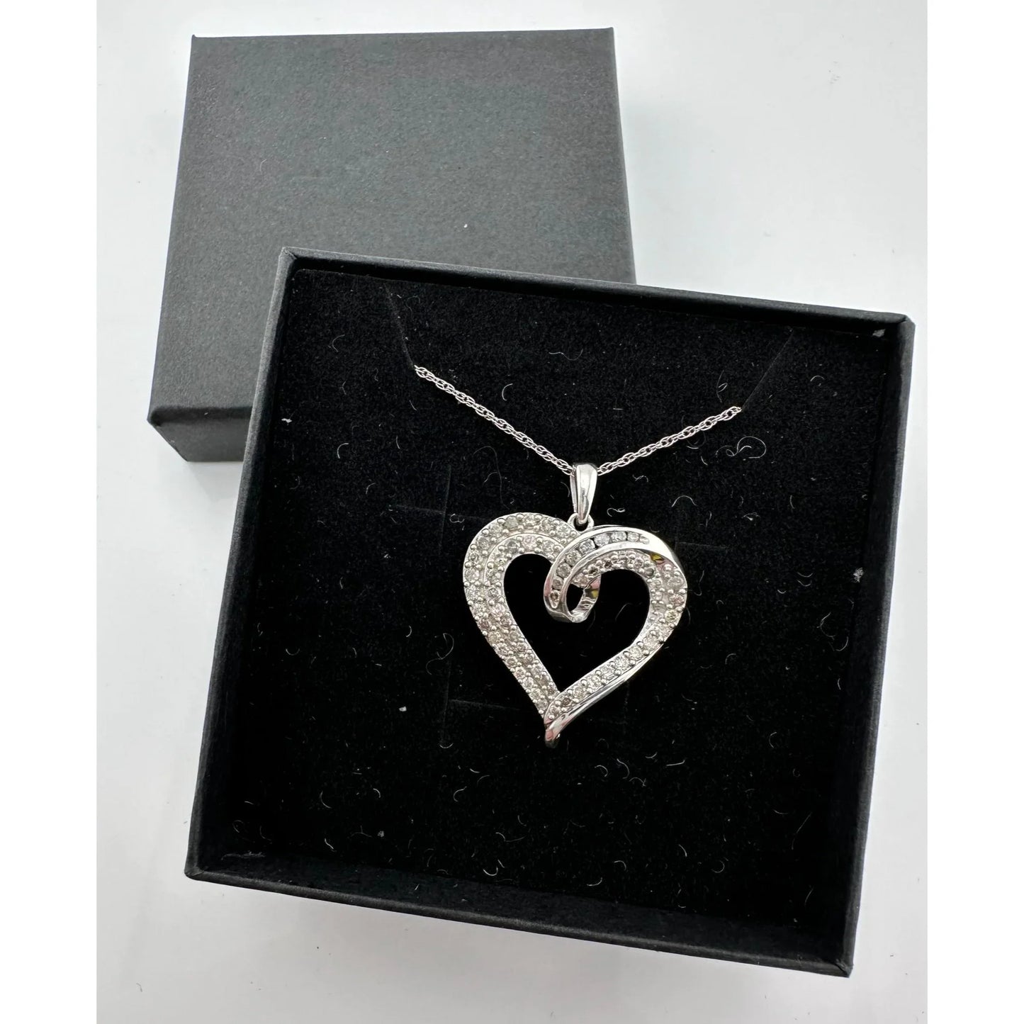 Stunning 1 Ct Natural Diamond Heart Shaped Pendant with Chain - A+ Stuff