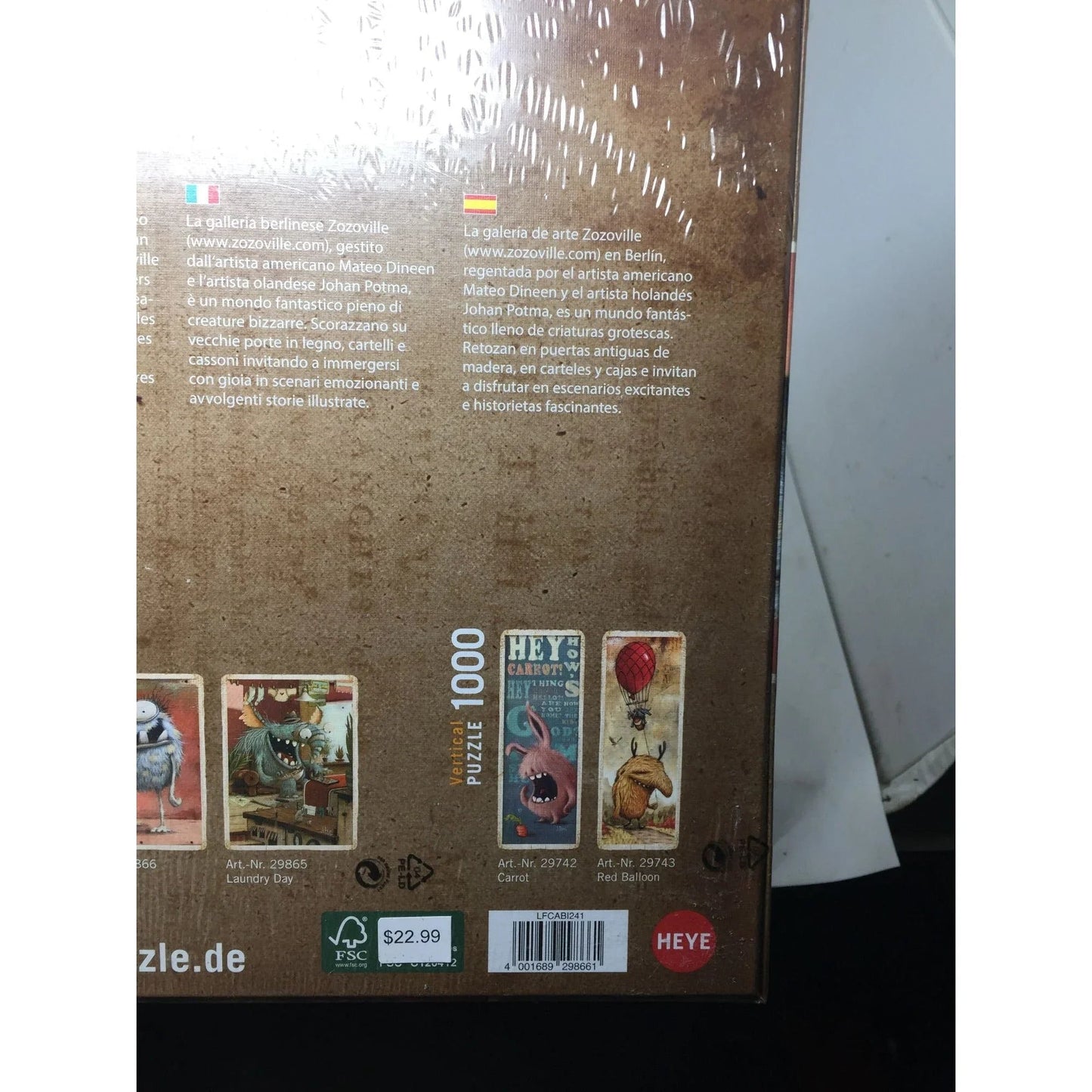 ZOZOVILLE Heye Puzzle 1000 Pieces - New - A+ Stuff - Games - A+ Stuff