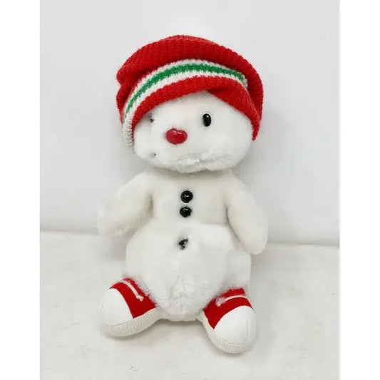 Holiday RUSS Snowman Plush "Snowflake" - toboggan ( hat), and shoes. 10" tall A+ Stuff
