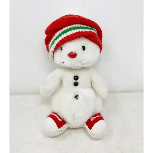 Holiday RUSS Snowman Plush "Snowflake" - toboggan ( hat), and shoes. 10" tall A+ Stuff