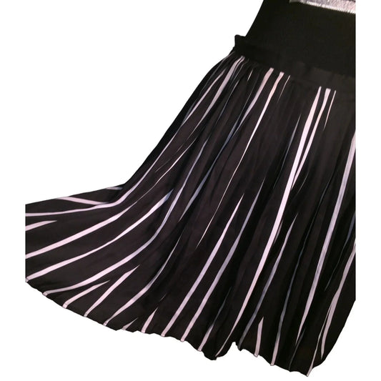 BEDO Femme Black and white stripe skirt - womens size medium BEDO Femme A+ Stuff