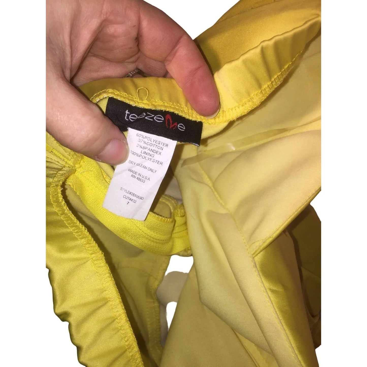 Fun Yellow Sleeveless Party cocktail Dress - Women's size 7 Teeze Me A+ Stuff