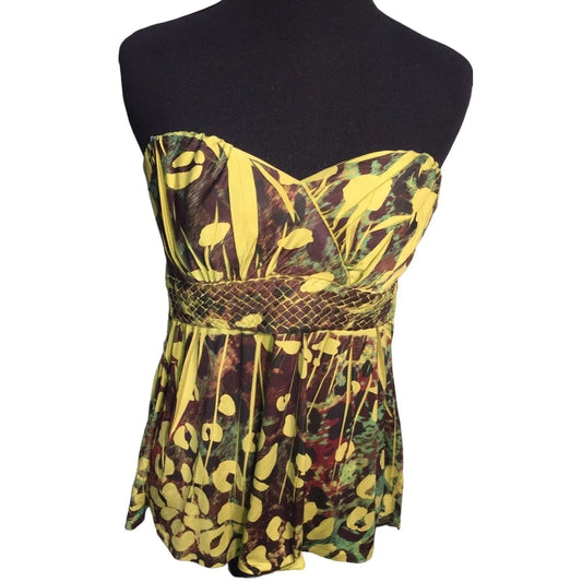 XOXO Sleeveless Top with Woven Cinch under Bust and Flowing Bottom - Size Small XOXO A+ Stuff