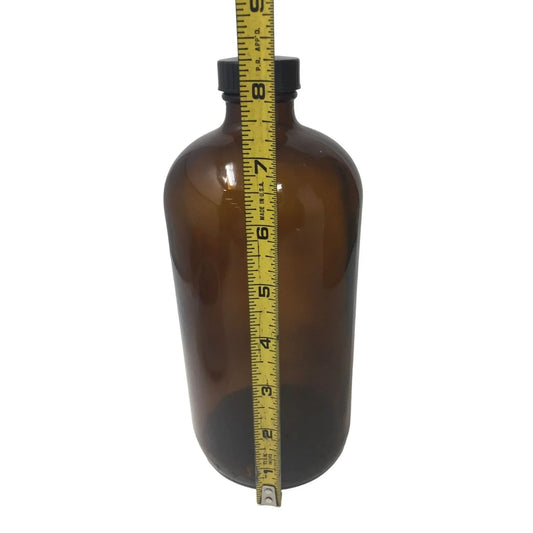 Vintage Brown Glass Jar - 8" Tall 1970 imprinted near bottom edge - Number 5 on bottom A+ Stuff A+ Stuff