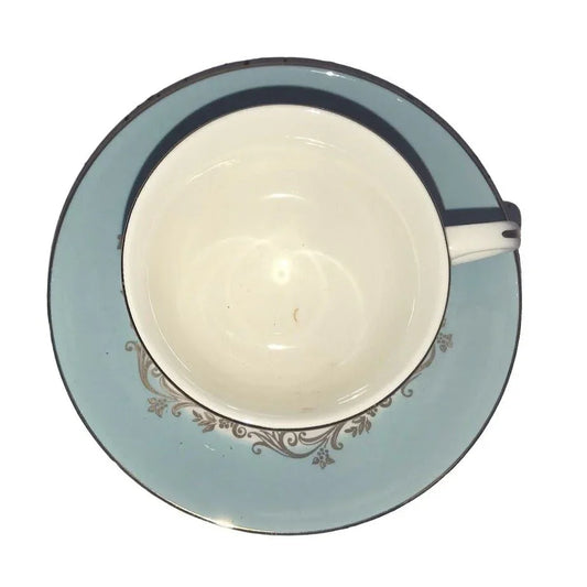 Lifetime China Co GOLD CROWN Teacup and Saucer Set - Vintage China dishes lifetime A+ Stuff Glass