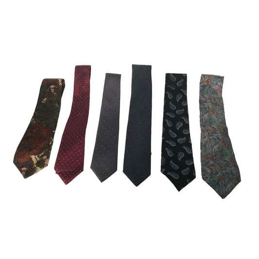 Set of 6 Mens Fashion Ties - Varying Colors and Patterns Various A+ Stuff
