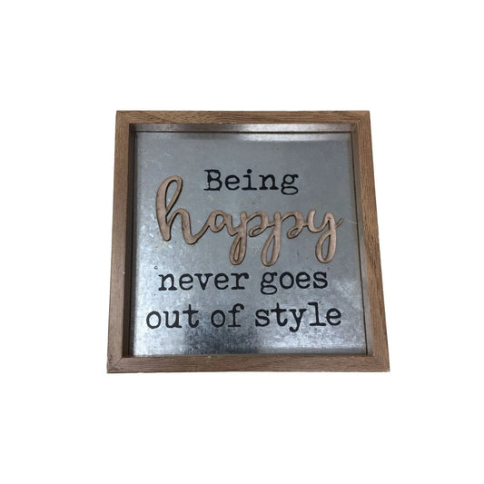 Being Happy Never Goes Out of Style 6x6" Desk / Dorm / Room Decor A+ Stuff A+ Stuff
