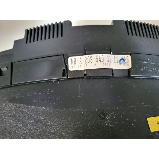 Mercedes-Benz Genuine Instrument Cluster A 203 540 31 11 346 Speedometer - Early 2000 Models Untested