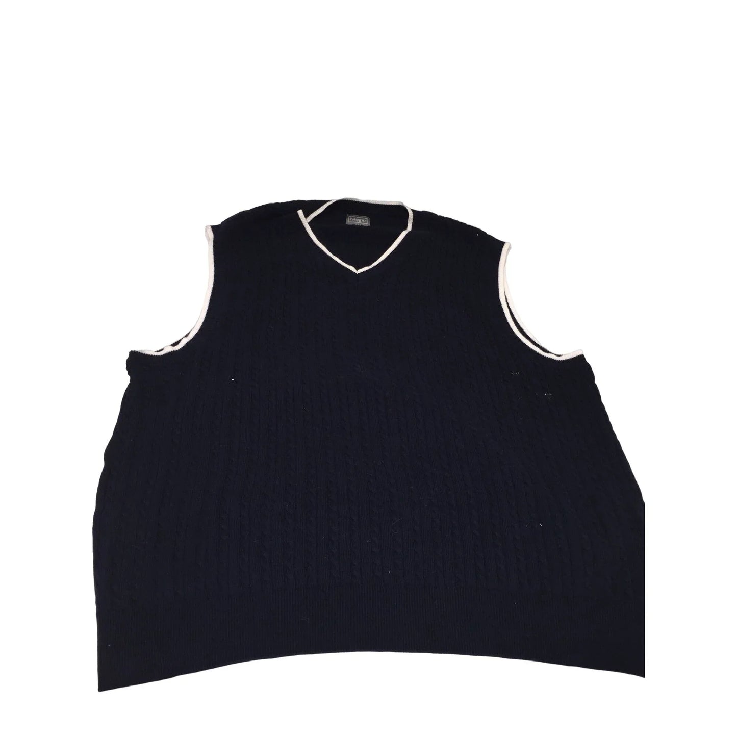 Haggar Golf Sweater Vest - Dark with white Accents - Mens Vest Haggar A+ Stuff