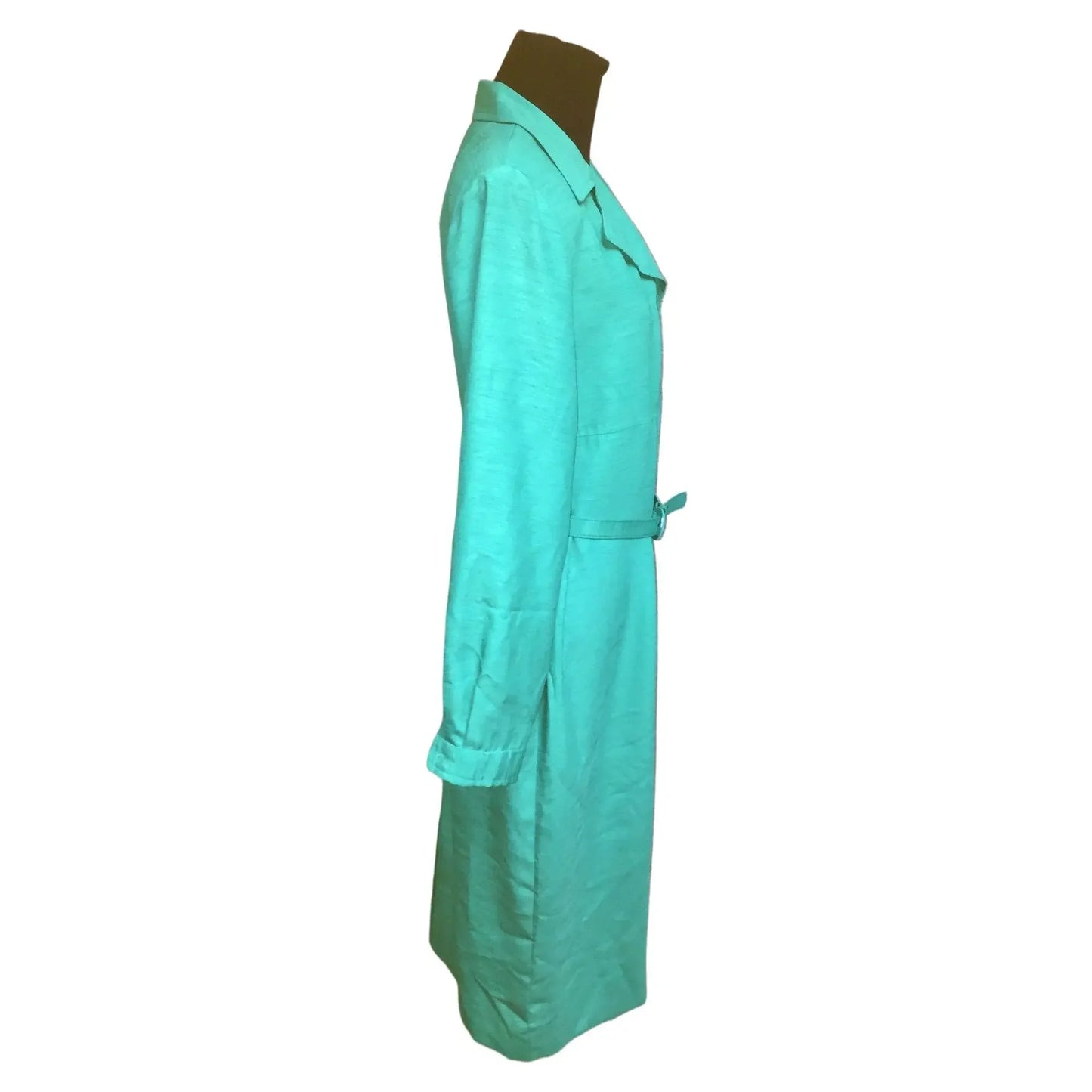 Vintage HENRY LEE Women's Green Double Breasted Belted Jacket Dress Henry Lee