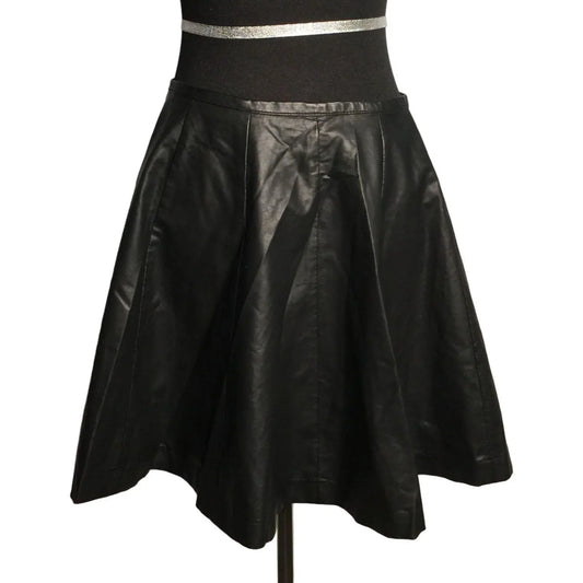L'Amour Black leather pleated skirt - Womens size Medium L'Amour A+ Stuff