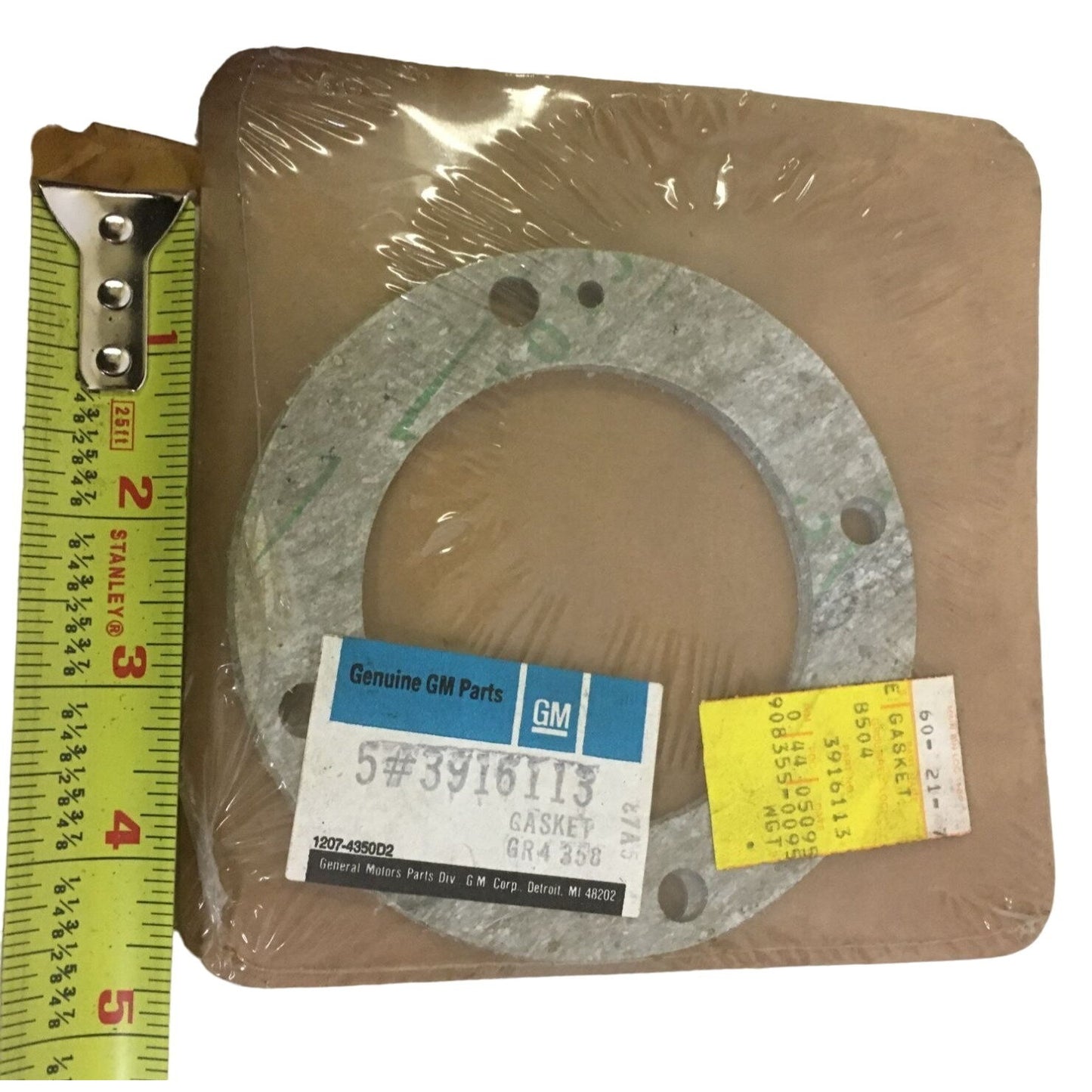Genuine GM Part - GASKET No 3916113 - - GR 4.358 - 5 in one new package - vintage discontinued Auto Parts