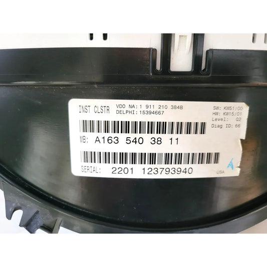Mercedes Benz Instrument Panel A163 540 38 11 - OEM auto part A+ Stuff A+ Stuff instrument panel