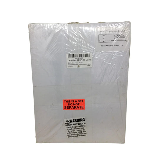 Address Labels BULK - 400 Sheets; 12,000 Labels, 30-UP, Perfect for FBA, Address Labels (1" x 2-5/8") - BPA Free! House of Labels A+ Stuff