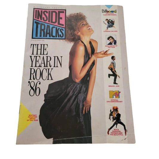 Inside Tracks - The Year in Rock '86 Whitney Houston Artist of the Year December 1986 Billboard Music Billboard A+ Stuff