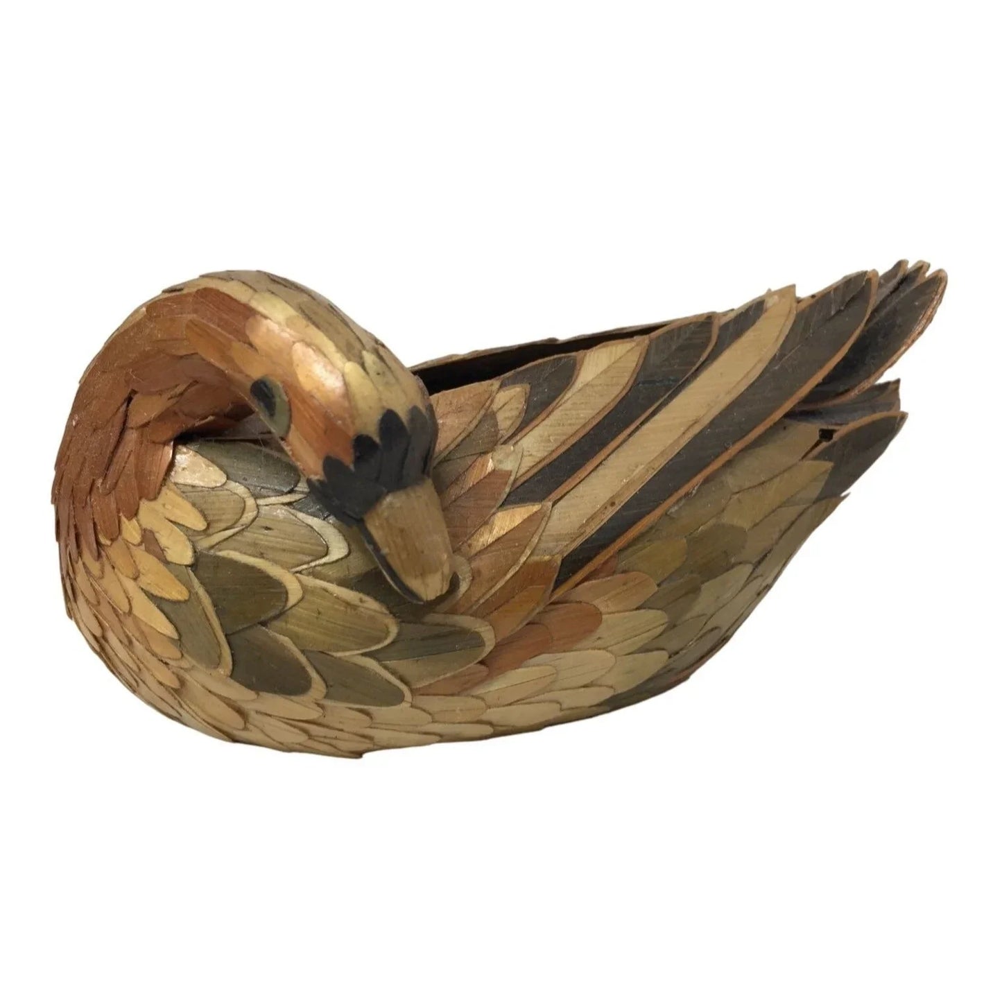 Small Golden Goose/Duck with Feathers - Realistic Looking Figurine A+ Stuff A+ Stuff
