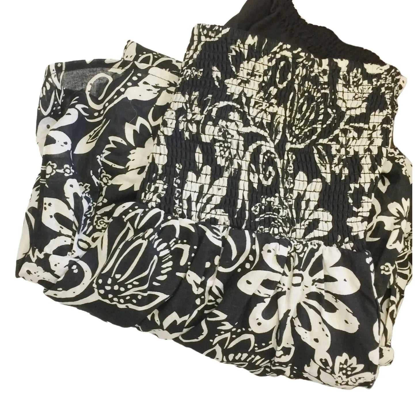 CHARLOTTE RUSSE Black and White (Cream) Floral Print Cocktail Dress Size Medium Charlotte Russe