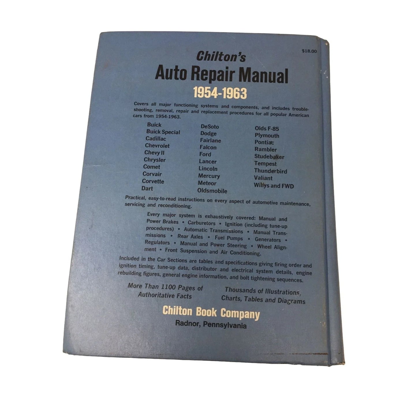 Chilton's Auto Repair Manual 1954-1963 - Vintage mechanics Reference Chiltons A+ Stuff