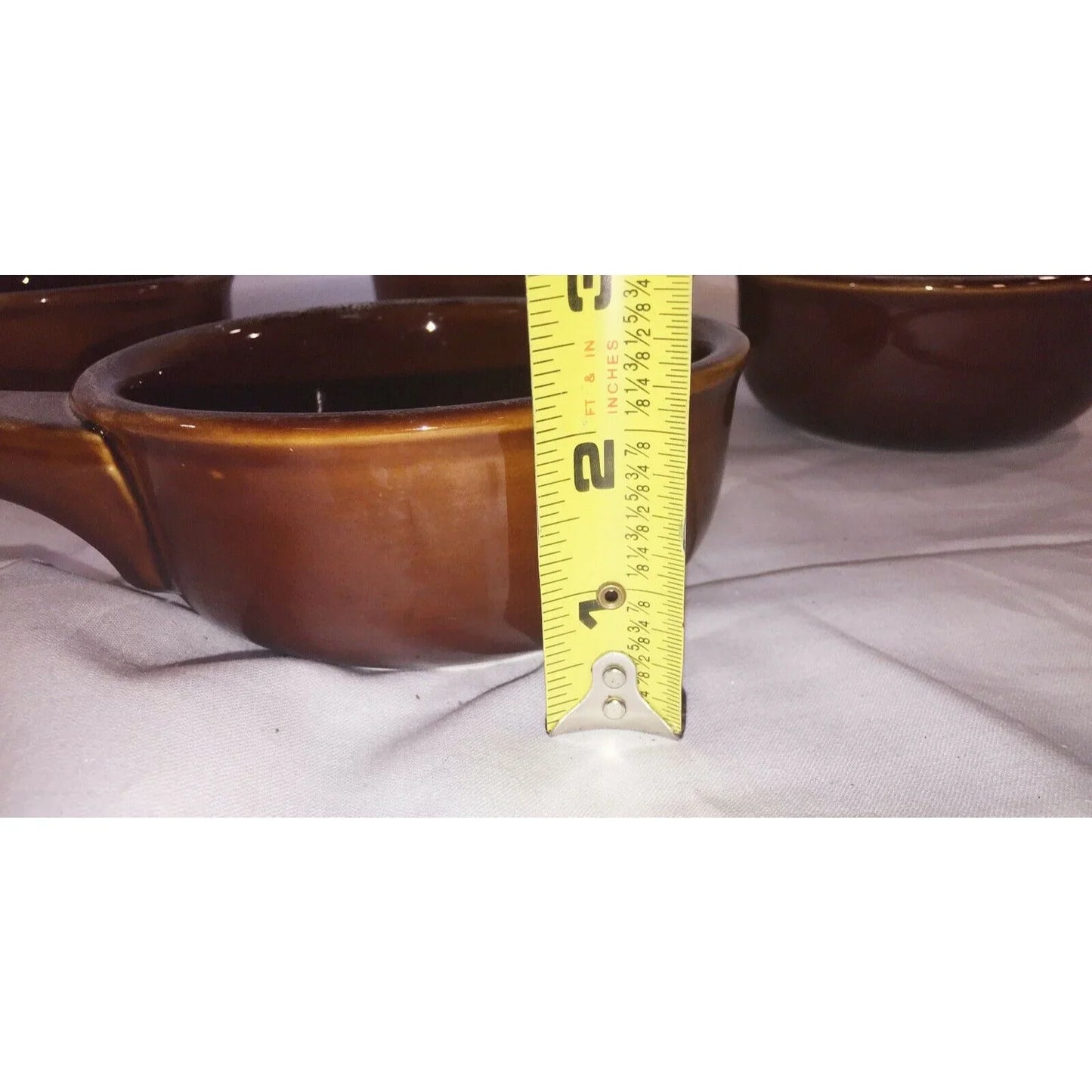 World ULTIMA Set (4) HANDLED BOWLS Pot Pie or Soup Bowl Stoneware Chefs A+ Stuff Bowls