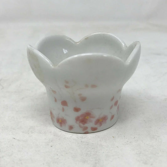 FUNNY DESIGNS Candlestick Holder Petite PINK FLOWERS West Germany A+ Stuff A+ Stuff Candle Holders