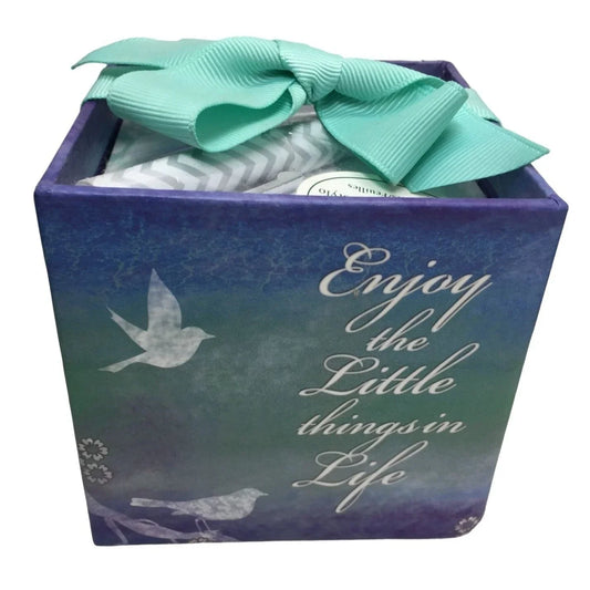 "Enjoy the Little Things in Life " Lady Jane Memo Cube with Pen and Bright Gift Bow Lady Jane A+ Stuff