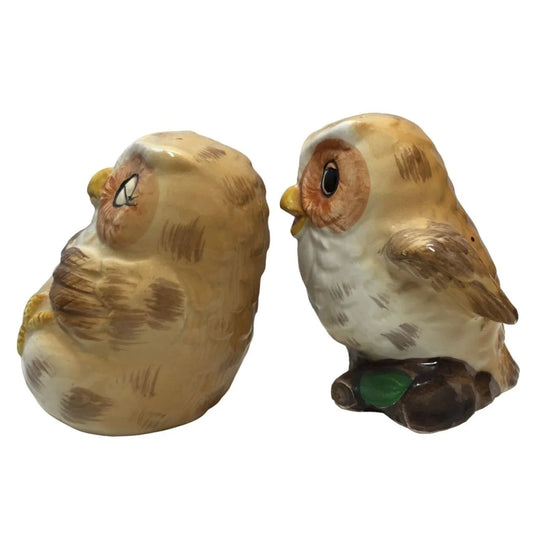 Owl Salt and Pepper Shaker Set, One Lounging Back - Otagiri Japan Mary Ann Baker - Great Vintage Find! Otagiri Japan A+ Stuff