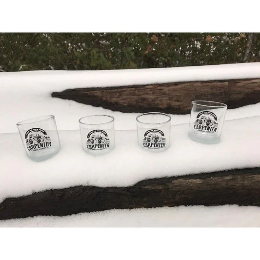 'Time to Kick Back!' Carpenter Quality Goods Country Style 'Rocks' / Whiskey Glasses (set of 4) Carpenter Quality Goods A+ Stuff Glass