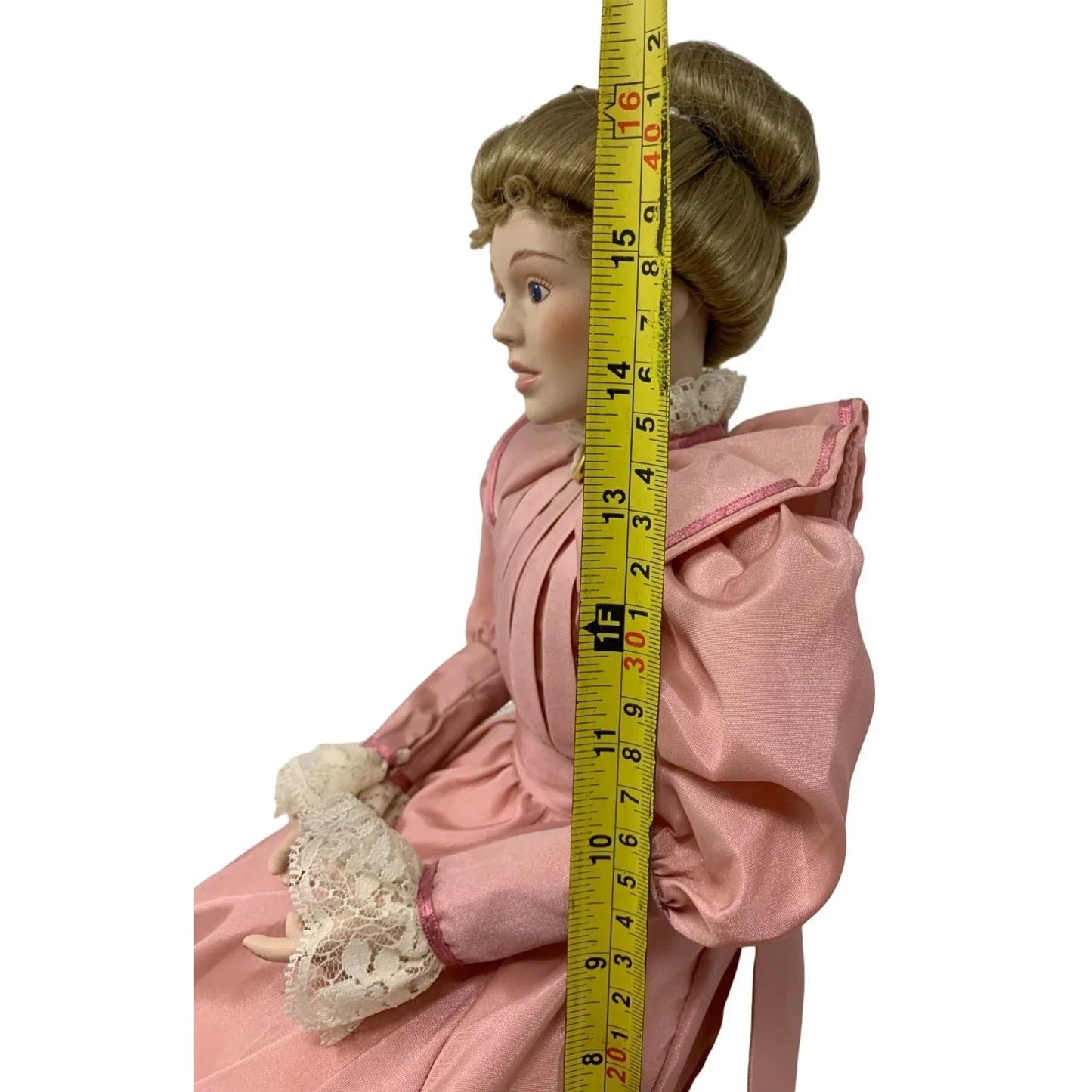 Gorham Mother Doll - Sitting Position with cameo at collar - Rolled Bun Hair - Collectible Porcelain Doll Gorham A+ Stuff