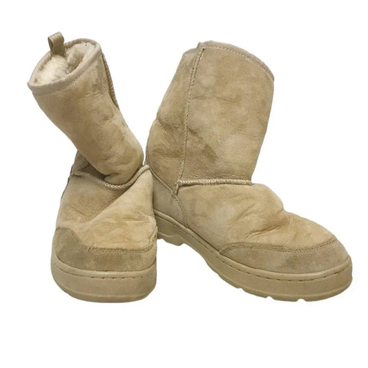 LL Bean Womens 7M - Tan/Brown Shearling Suede lined boots - Winter boots - Warm - some wear / dirt but overall good condition (see photos) LL BEAN A+ Stuff Shoes