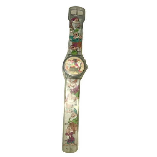Cute Walt Disney SNOW WHITE Digital Watch - battery is dead - new in package (new old stock) - 7 dwarfs names and images on band - great loo Disney A+ Stuff Watches