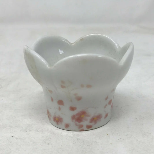 FUNNY DESIGNS Candlestick Holder Petite PINK FLOWERS West Germany A+ Stuff A+ Stuff Candle Holders