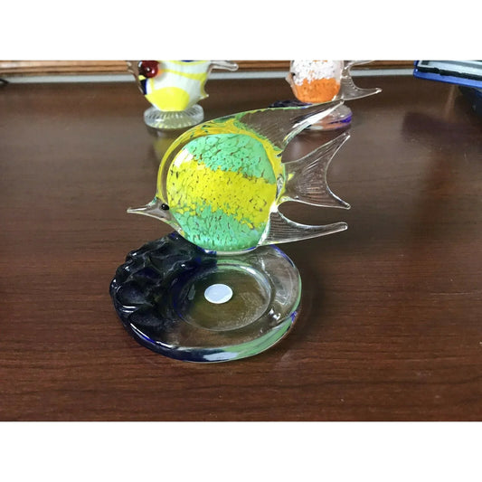 Partylite Fish (2 are tealight holders) Decor - Vibrant Glass Art PartyLite A+ Stuff Candle Holders