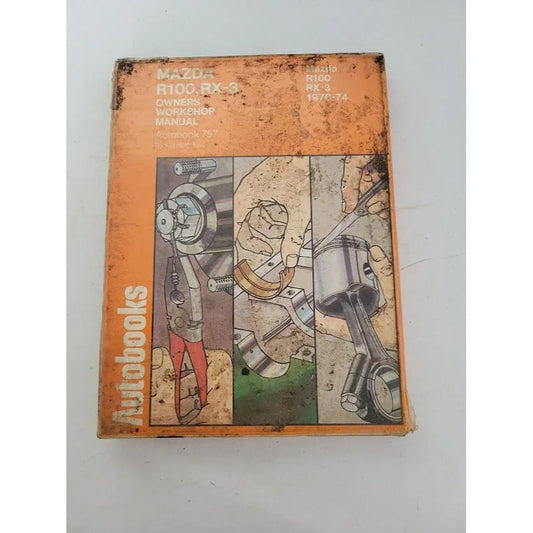 Mazda R100,RX-3 Owners Workshop Manual 1970-74 - vehicle repair reference - vintage car manual - dirty with wear (see photos) mazda A+ Stuff Books