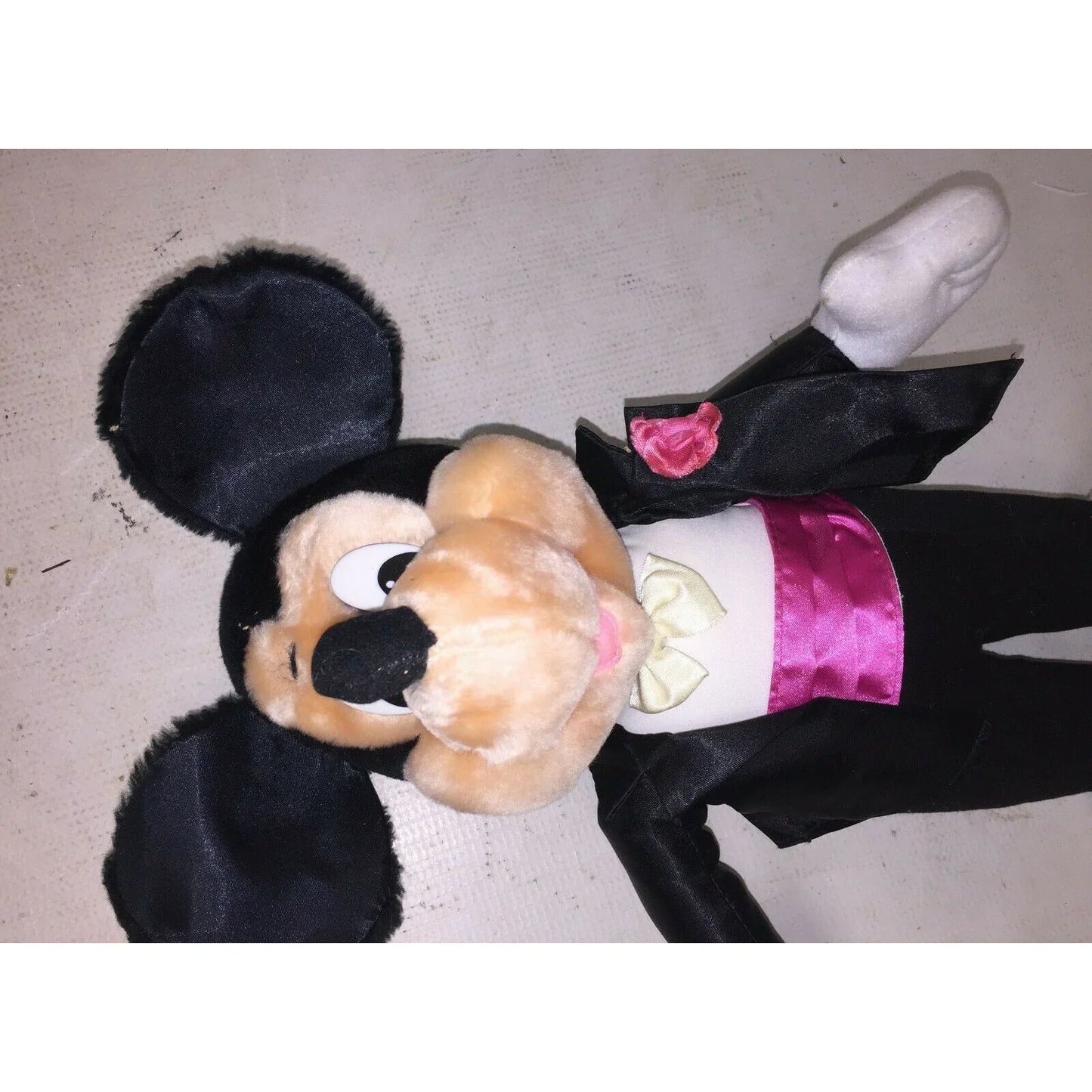 Vintage 1989 MICKEY MOUSE Applause TUXEDO Pink Plush DISNEY Toy DISNEY A+ Stuff Stuffed Animals