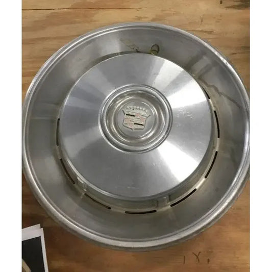 Vintage Cadillac Hubcaps Set of 2. Genuine Cadillac Part. Logo in Center CADILLAC