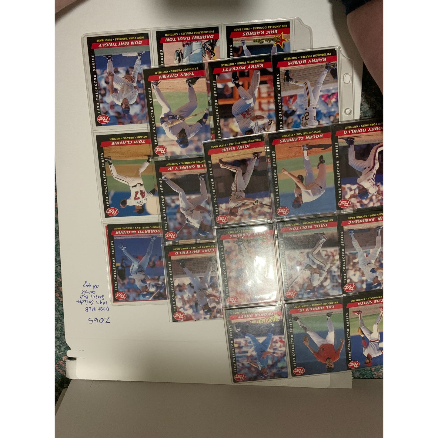 POST 1993 Collector Series Baseball Cards MLB - Ken Griffey, Roger Clemens