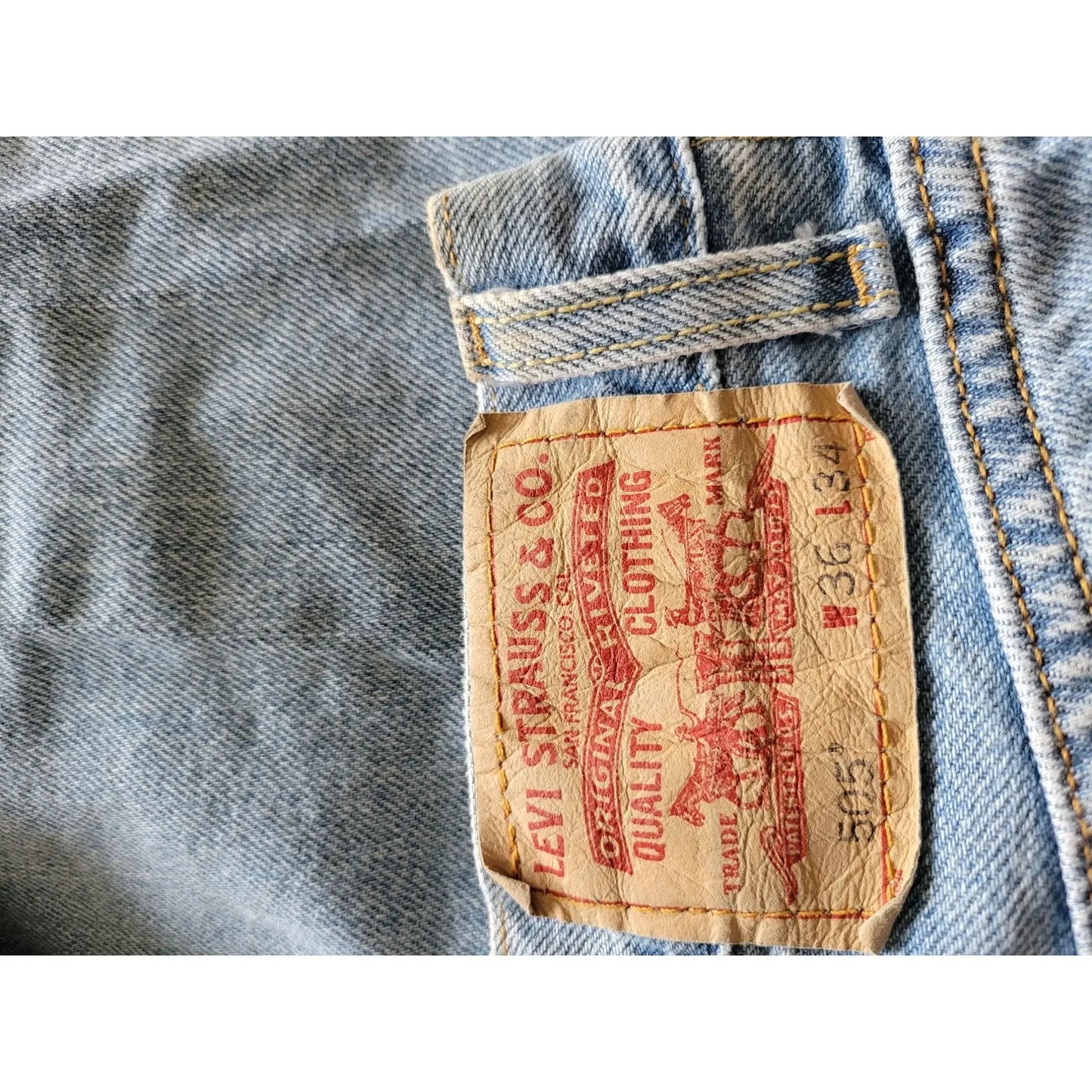 Levis 505 Regular Fit Blue Jeans W36 L34 - Nice Worn Color Levis