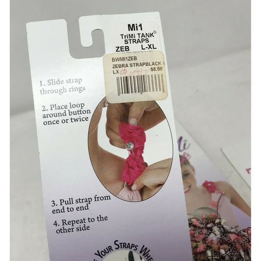 TriMI TANK STRAPS (set of 3) Zebra Print & Razzler ( L-XL & S-M) A+ Stuff A+ Stuff