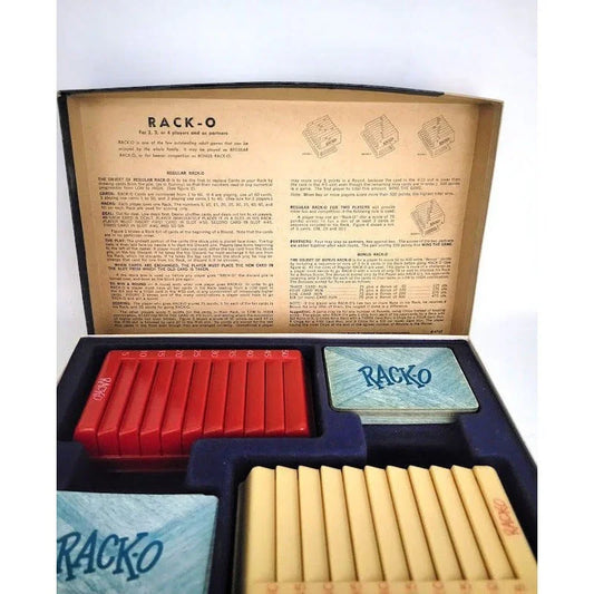 Vintage RACK-O Game by Milton Bradley - Classic Game ages 10+. 1960s. Good vintage condition Milton Bradley A+ Stuff Games