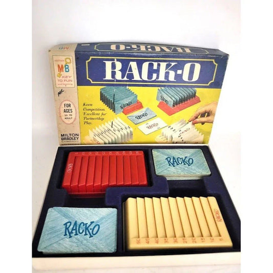 Vintage RACK-O Game by Milton Bradley - Classic Game ages 10+. 1960s. Good vintage condition Milton Bradley A+ Stuff Games